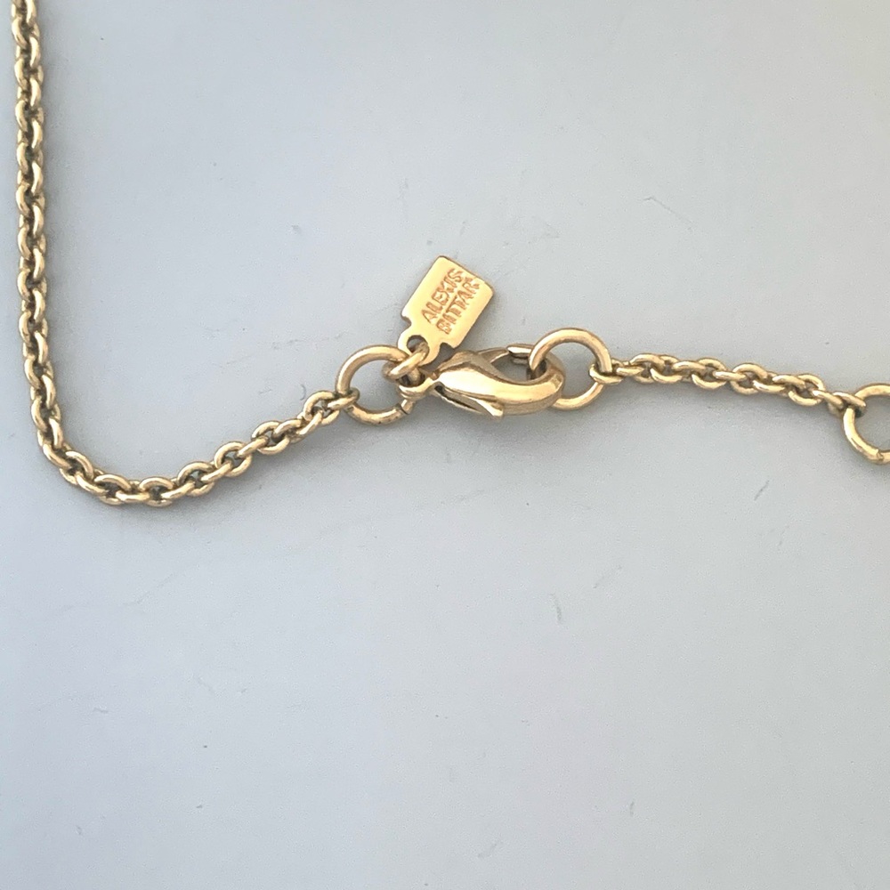 ALEXIS BITTAR Ms Havisham Starlight Mosaic Tile Gold White Pearlescent Necklace - Picture 8 of 12